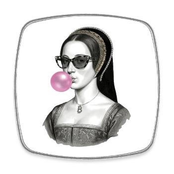 Anne Boleyn Bubble Pop Renaissancefrau - Viereckiger Kühlschrankmagnet - Weiß - Vorne