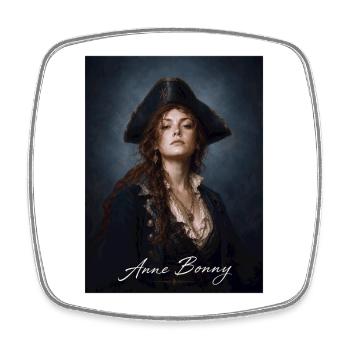 Anne Bonny Piratin Portrait - Viereckiger Kühlschrankmagnet - Weiß - Vorne