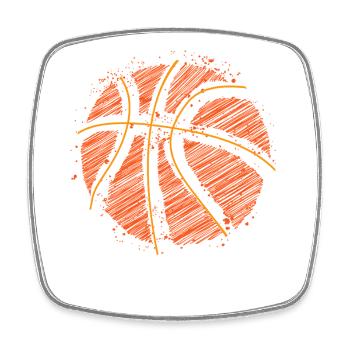 Basketball - Square fridge magnet - white - Front
