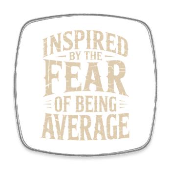 Mindset Inspired By Fear Of Average Bodybuilding - Viereckiger Kühlschrankmagnet - Weiß - Vorne