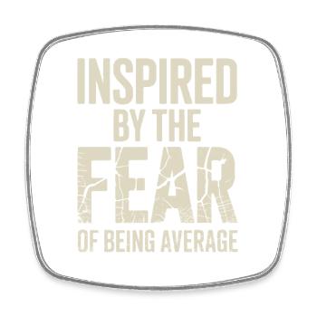 Mindset Inspired By Fear Of Average Bodybuilding - Viereckiger Kühlschrankmagnet - Weiß - Vorne