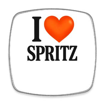 I Love Spritz  - Viereckiger Kühlschrankmagnet - Weiß - Vorne