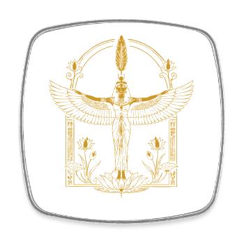 Maat Winged Goddess - Square fridge magnet - white - Front