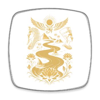 Sacred Egypt Journey - Square fridge magnet - white - Front