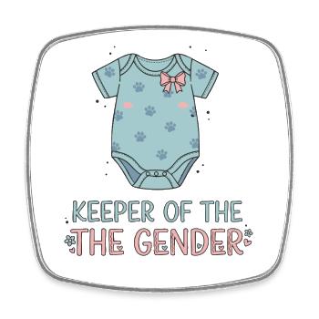 Révélation de sexe : Gardien de la maman de la baby shower de genre - Magnet carré - blanc - Devant