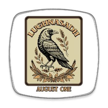 Lughnasadh August Lughnasa Lammas First Festival - Square fridge magnet - white - Front
