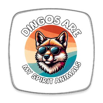 Funny Australian Wild Dog Sayings - Square fridge magnet - white - Front