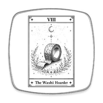 The Washi Hoard | Stationery Tarot - Square fridge magnet - white - Front