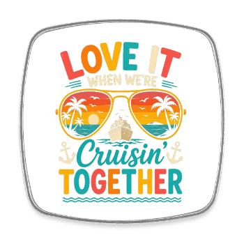 J’adore quand on croise ensemble rétro vintage - Magnet carré - blanc - Devant