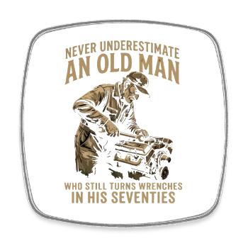 70 Birthday - Square fridge magnet - white - Front