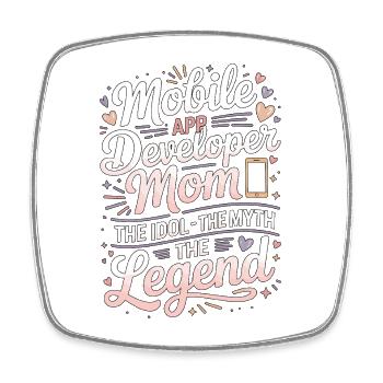 Mobile App Developer Mom The Software Engineer - Viereckiger Kühlschrankmagnet - Weiß - Vorne
