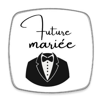 Future mariée - Magnet carré - blanc - Devant