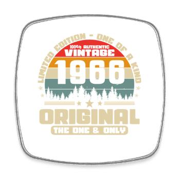 1966 Vintage Retro Geburtstagsgeschenk - Viereckiger Kühlschrankmagnet - Weiß - Vorne