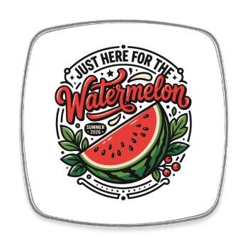 Just here for the Watermelon | Sommer 2026 - Viereckiger Kühlschrankmagnet - Weiß - Vorne