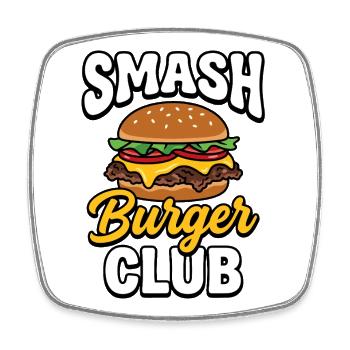Smash Burger Club - Square fridge magnet - white - Front