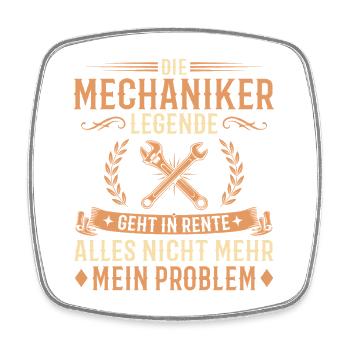 Abschied Mechaniker Legende in Rente - Viereckiger Kühlschrankmagnet - Weiß - Vorne