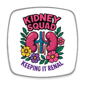 Kidney Squad Keeping It Renal - Viereckiger Kühlschrankmagnet - Weiß - Vorne