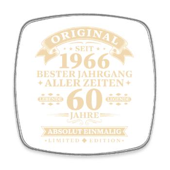 Original 1966 Bester Jahrgang 60. Geburtstag - Viereckiger Kühlschrankmagnet - Weiß - Vorne
