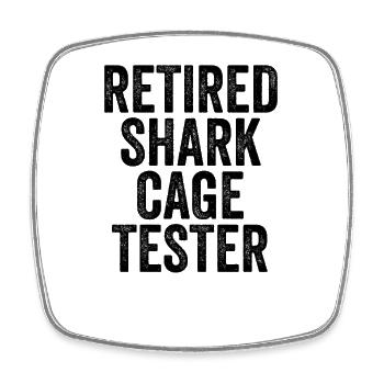 Funny gift for amputees: Retired Ha - Square fridge magnet - white - Front