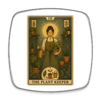 Plant Guardian | Houseplants Tarot - Square fridge magnet - white - Front