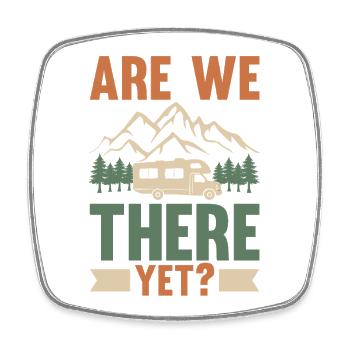 Camping Bonfire Camp Life Forest Camper - Square fridge magnet - white - Front
