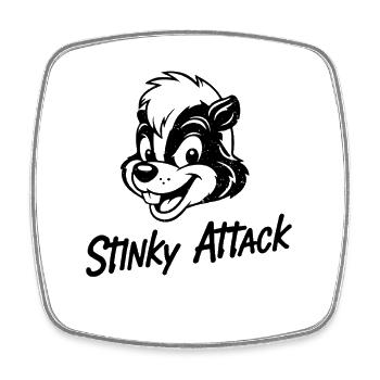 Stinky Attack Funny Skunk Cartoon For - Square fridge magnet - white - Front