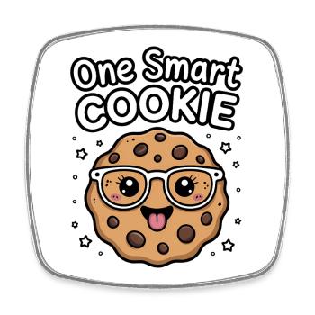One Smart Cookie - Smart Cookie with Glasses - Square fridge magnet - white - Front