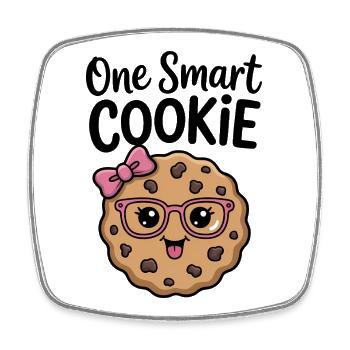 One Smart Cookie - Smart Cookie with Glasses - Square fridge magnet - white - Front