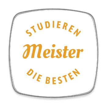 Studieren kann jeder - Handwerker Spruch - Viereckiger Kühlschrankmagnet - Weiß - Vorne