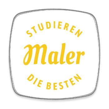 Studieren kann jeder - Maler Spruch - Viereckiger Kühlschrankmagnet - Weiß - Vorne