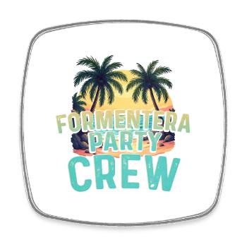 Équipe de la fête de Formentera - Magnet carré - blanc - Devant