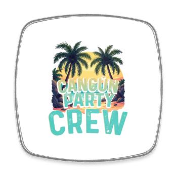 Cancun Party Crew - Square fridge magnet - white - Front
