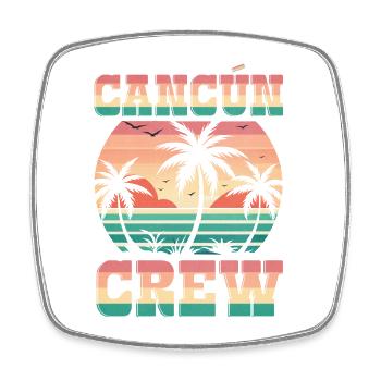 Cancun Crew - Viereckiger Kühlschrankmagnet - Weiß - Vorne