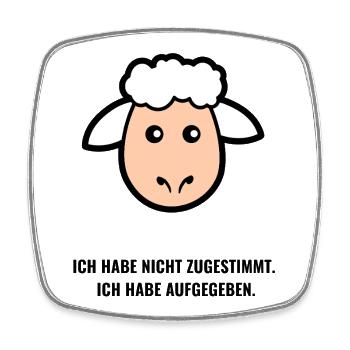Ich habe nicht zugestimmt. Ich habe aufgegeben. - Viereckiger Kühlschrankmagnet - Weiß - Vorne