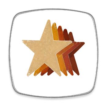Star Star Stack Star Silhouette Stars - Square fridge magnet - white - Front