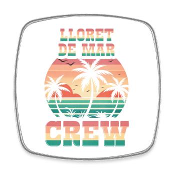 Lloret De Mar Crew - Viereckiger Kühlschrankmagnet - Weiß - Vorne