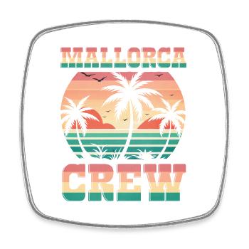 Mallorca Crew - Square fridge magnet - white - Front