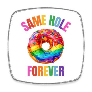 Funny Gay Wedding Rainbow - Square fridge magnet - white - Front