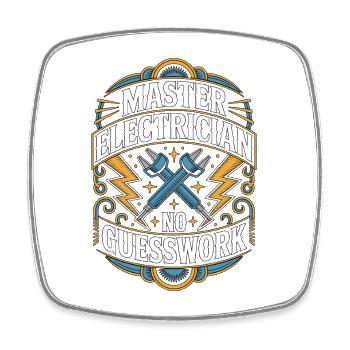 Master Electrician No Guesswork Wiring Specialist - Square fridge magnet - white - Front