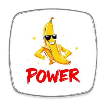  Peel The Power Lustige Banane Muskelprotz Fitness - Viereckiger Kühlschrankmagnet - Weiß - Vorne