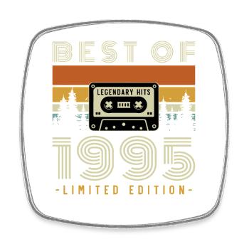 1995 Vintage Retro Birthday Gift - Square fridge magnet - white - Front