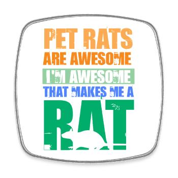 Rat, rat de maison, propriétaire de rats, amoureux des rats - Magnet carré - blanc - Devant