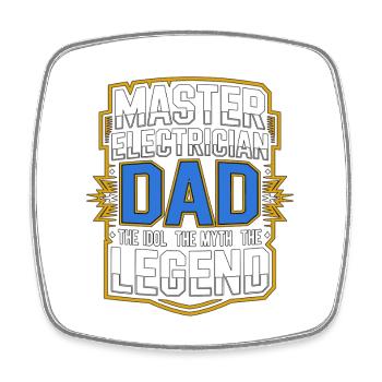 Master Electrician Dad The Electrical Technician - Square fridge magnet - white - Front