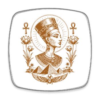 Nefertiti Queen - Square fridge magnet - white - Front
