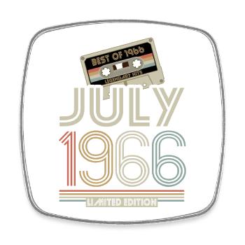 Kassette - Best of July 1966 - Geburtstag - Viereckiger Kühlschrankmagnet - Weiß - Vorne