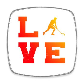 Gift idea for a hockey player with floorball - Square fridge magnet - white - Front