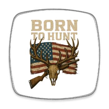 Born To Hunt USA - Square fridge magnet - white - Front