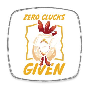 Farmer Rooster Flock Poultry Chicken - Square fridge magnet - white - Front