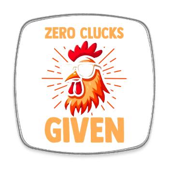 Farmer Rooster Flock Poultry Chicken - Square fridge magnet - white - Front