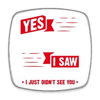 Gift for tuners, car lovers and speed enthusiasts - Square fridge magnet - white - Front